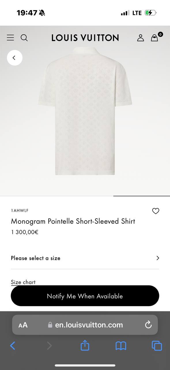 Camisa Louis Vuitton 100