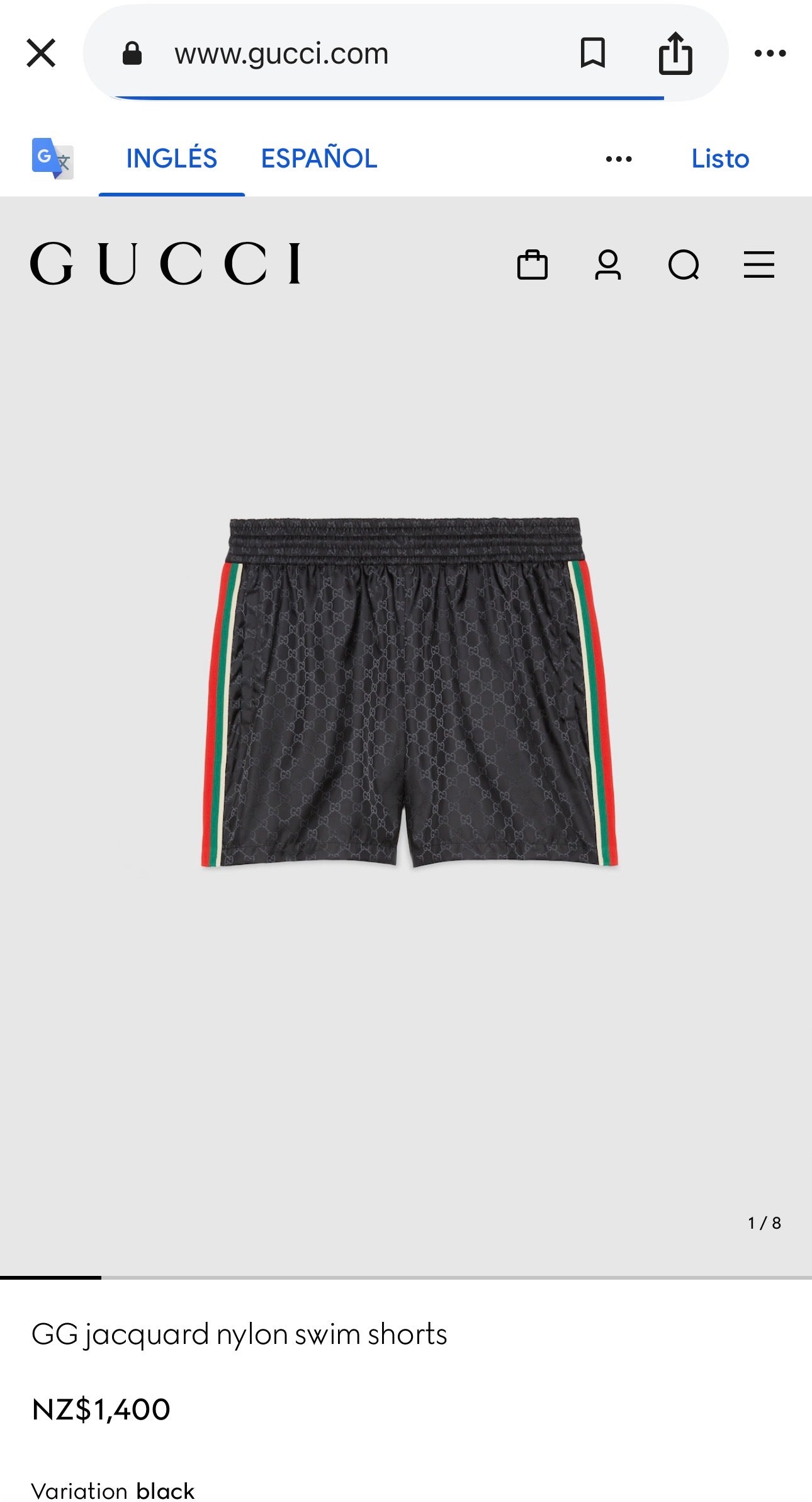 Pantaloneta Gucci 001