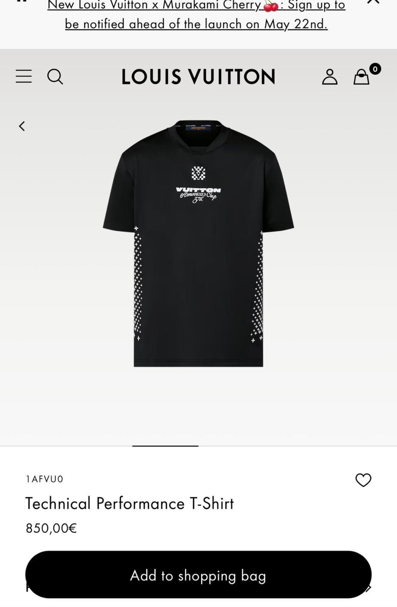 Camiseta Louis Vuitton F1 0400