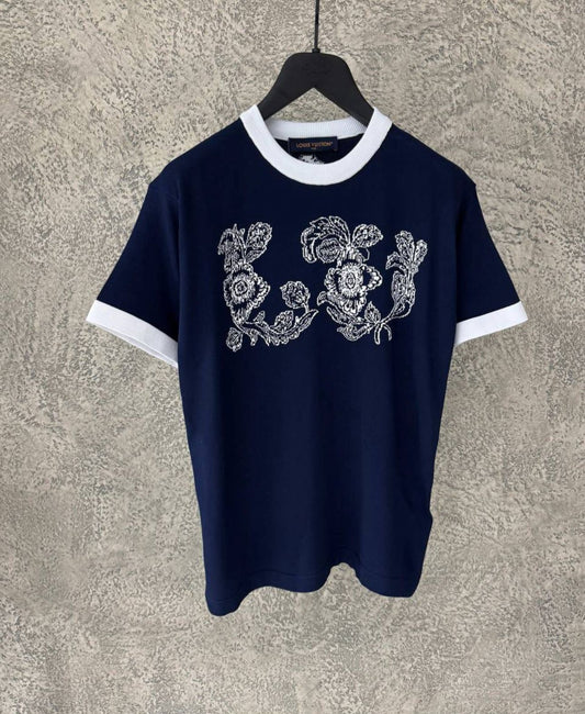 CAMISETA AZUL LV BLANCO