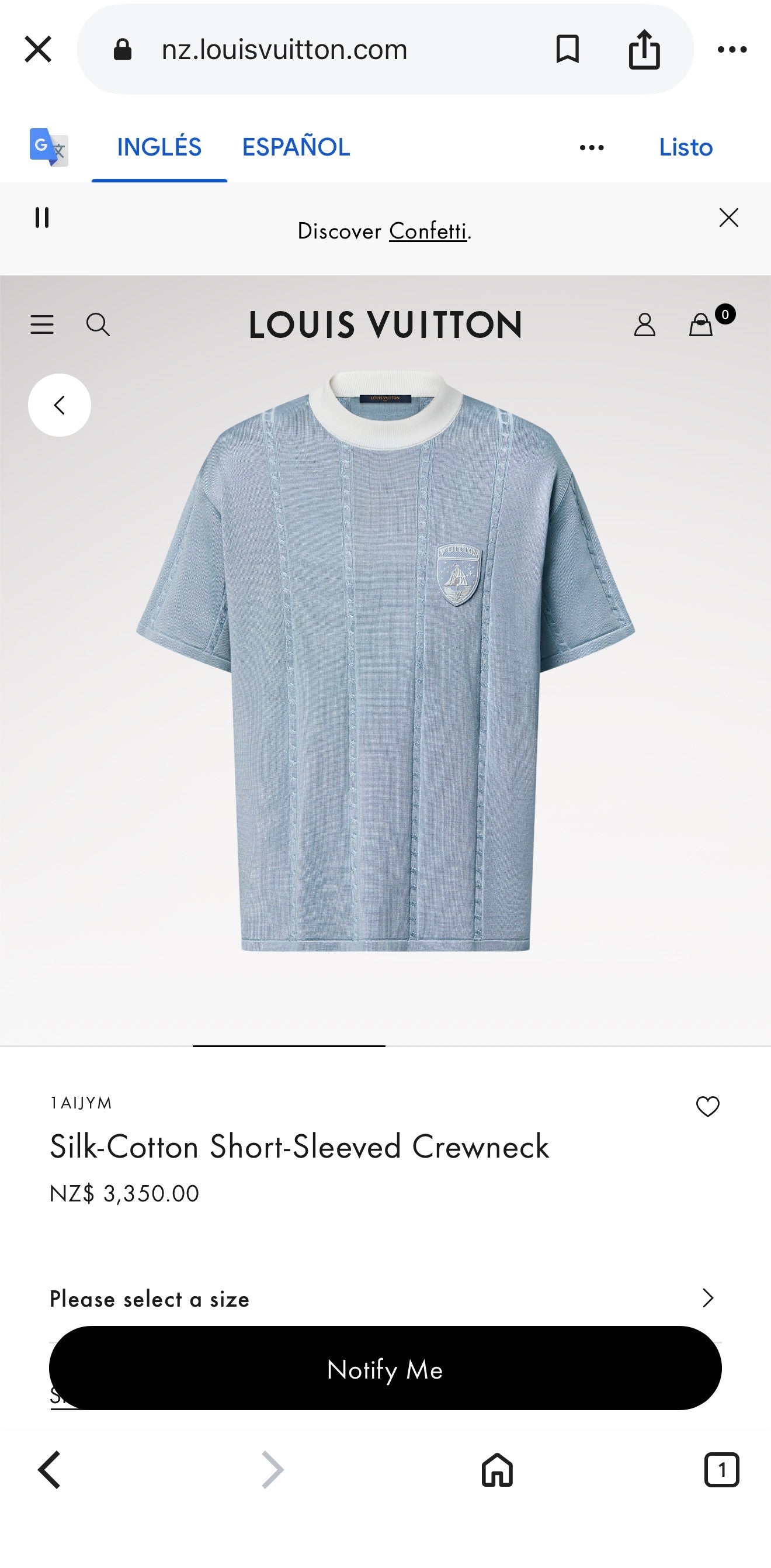 Camiseta Louis Vuitton 1011